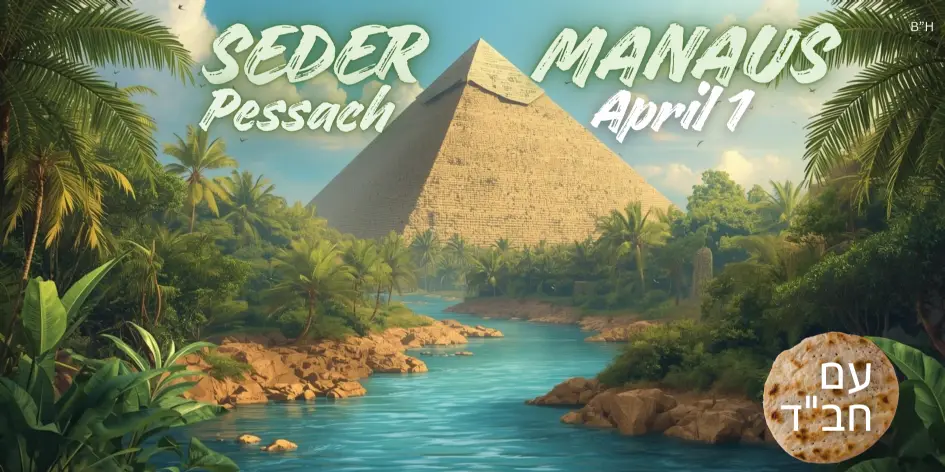 Pessach Seder in Manaus, Amazonas Limited Space SIGN UP TODAY! For more details Whatsapp -+55 92 98271 - 7770