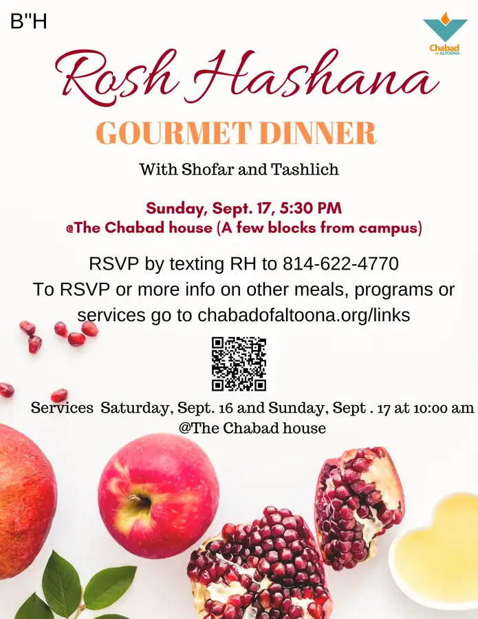Rosh Hashana gourmet dinner and Shofar blowing