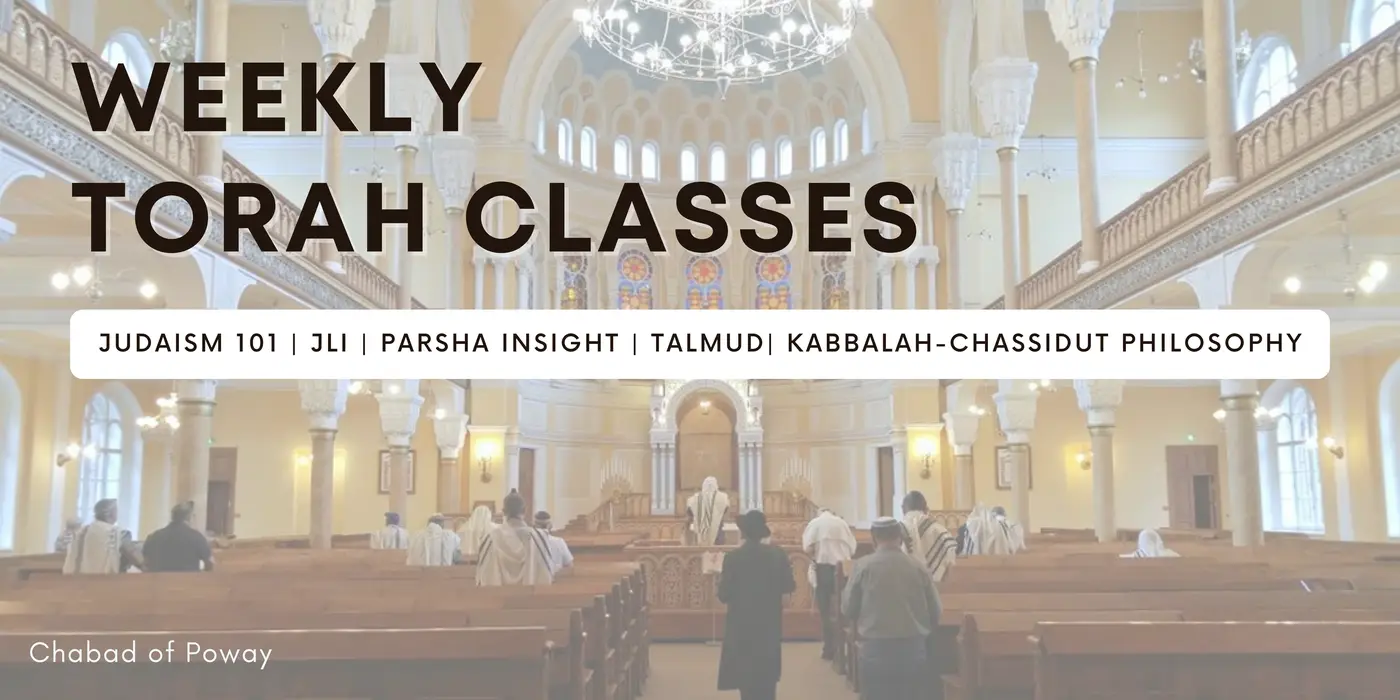 Join one of our weekly Torah Classes: