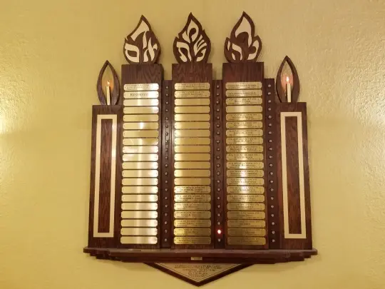 Yahrtzeit Memorial Board