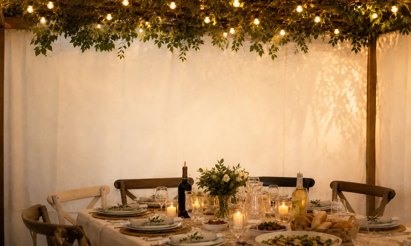 Dinner In The Sukkah