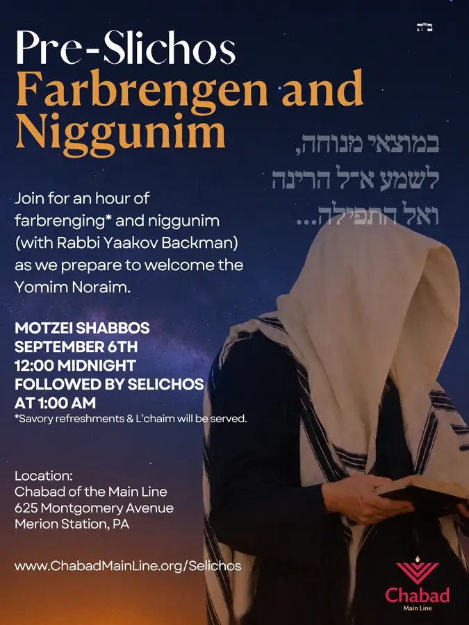 Pre-Slichos Farbrengen and Niggunim