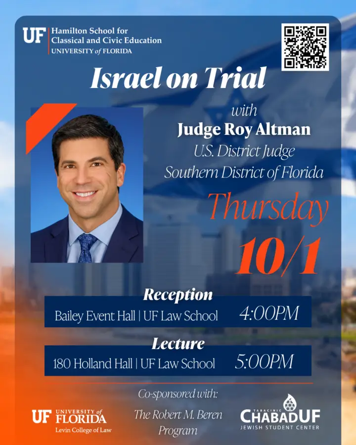 October 1, 2026 Israel on Trial · Judge Roy Altman · October 1 View Activity