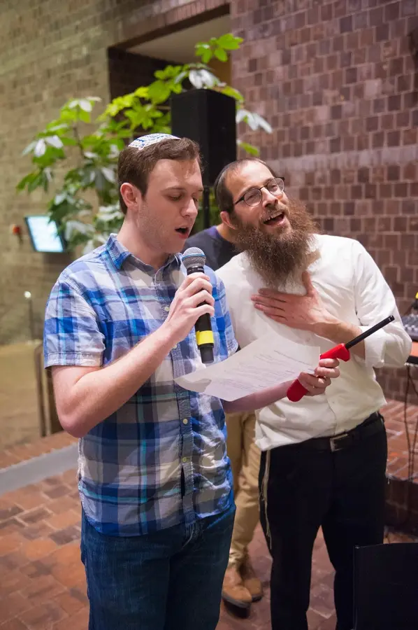 Students at a Chabad event