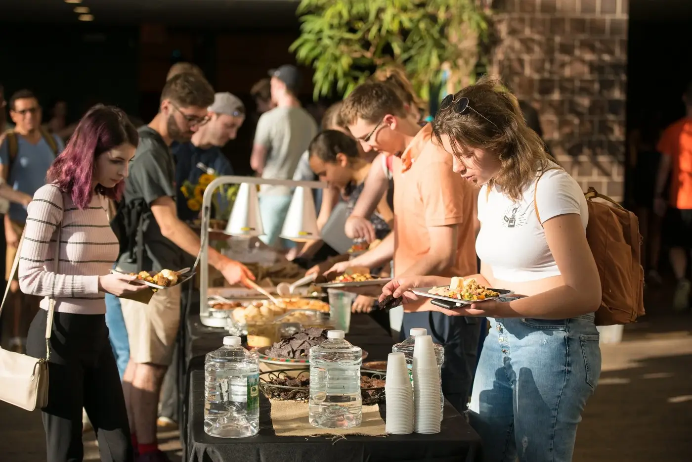 Students at a Chabad event