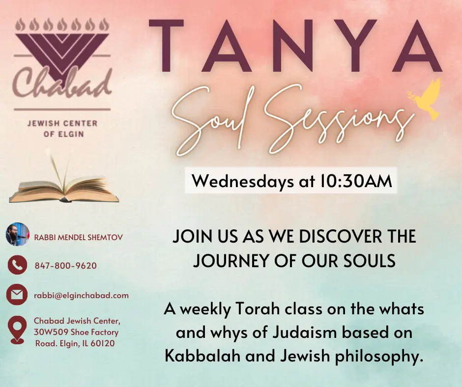 📚✨ Unlock the Secrets of the Soul! Join our Weekly Tanya Class and Embark on a Spiritual Journey of Self-Discovery. 🌟🕍