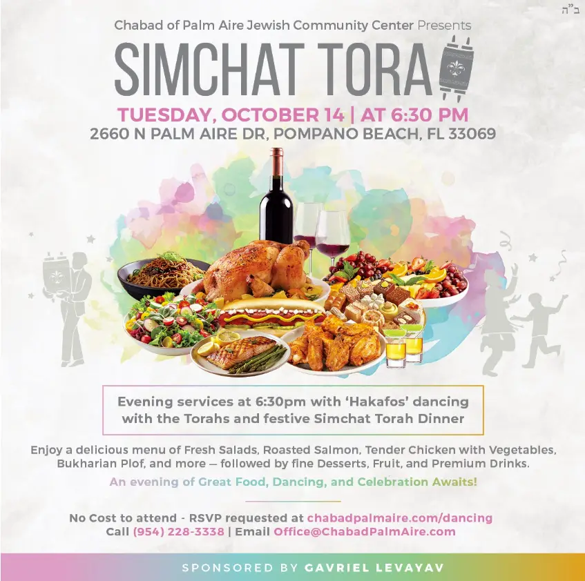 Simchat Torah Celebration at Chabad of Palm Aire!