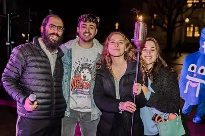 Rabbi Mendel, Miriam and the Chabad UW Student board Presidents