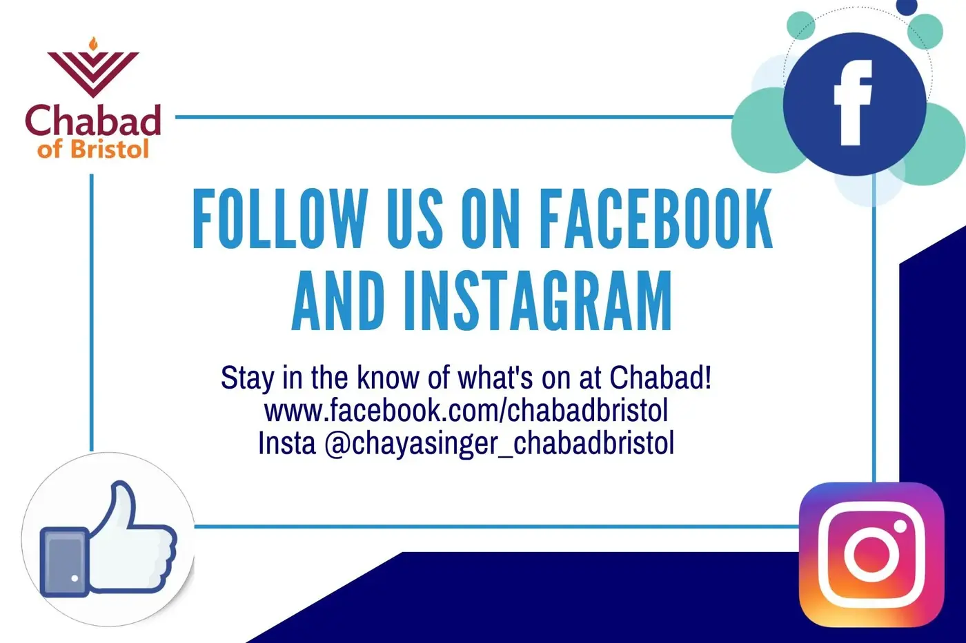Follow our Facebook page, instagram and friend Chaya or Mendy to find out what’s happening this term.