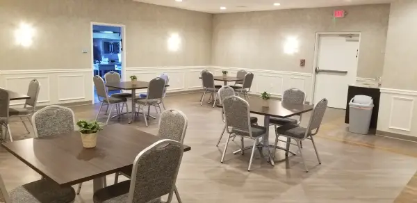 1) Midrash/Library. 2) נר למאור - Ner l'Ma'or - Shul Lighting. 3) Social Hall. 4) Lounge. 5) Coffee/Refreshment station. 6) Kitchen.