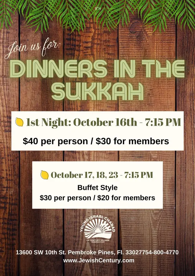 Dinners In The Sukkah