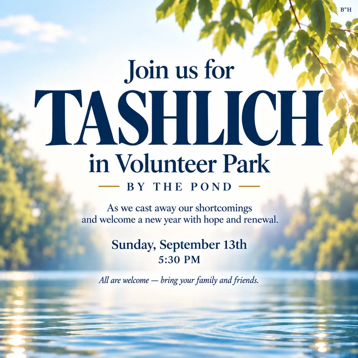 Tashlich at Volunteer Park