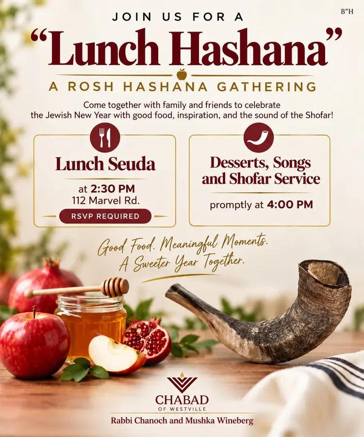 Join us for a special Rosh Hashanah afternoon at the synagogue , with good food, community, song, and the sounding of the Shofar.