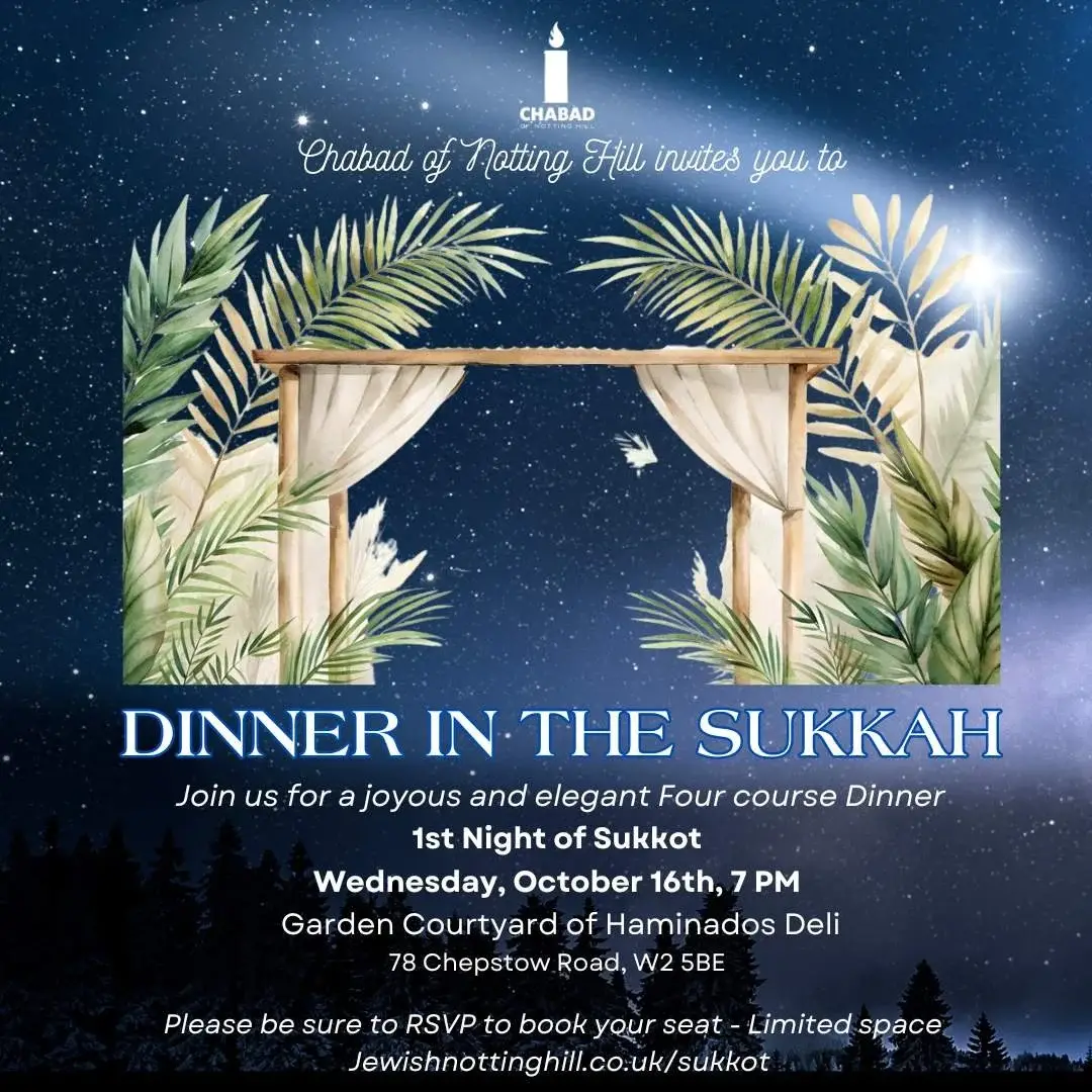 Dinner in the sukkah
