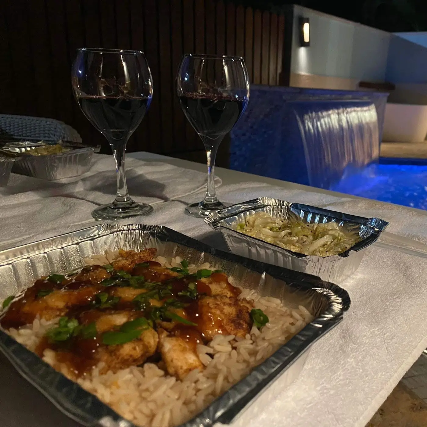 Breaded Schnitzel served with a side of rice, orzo or mashed potatoes