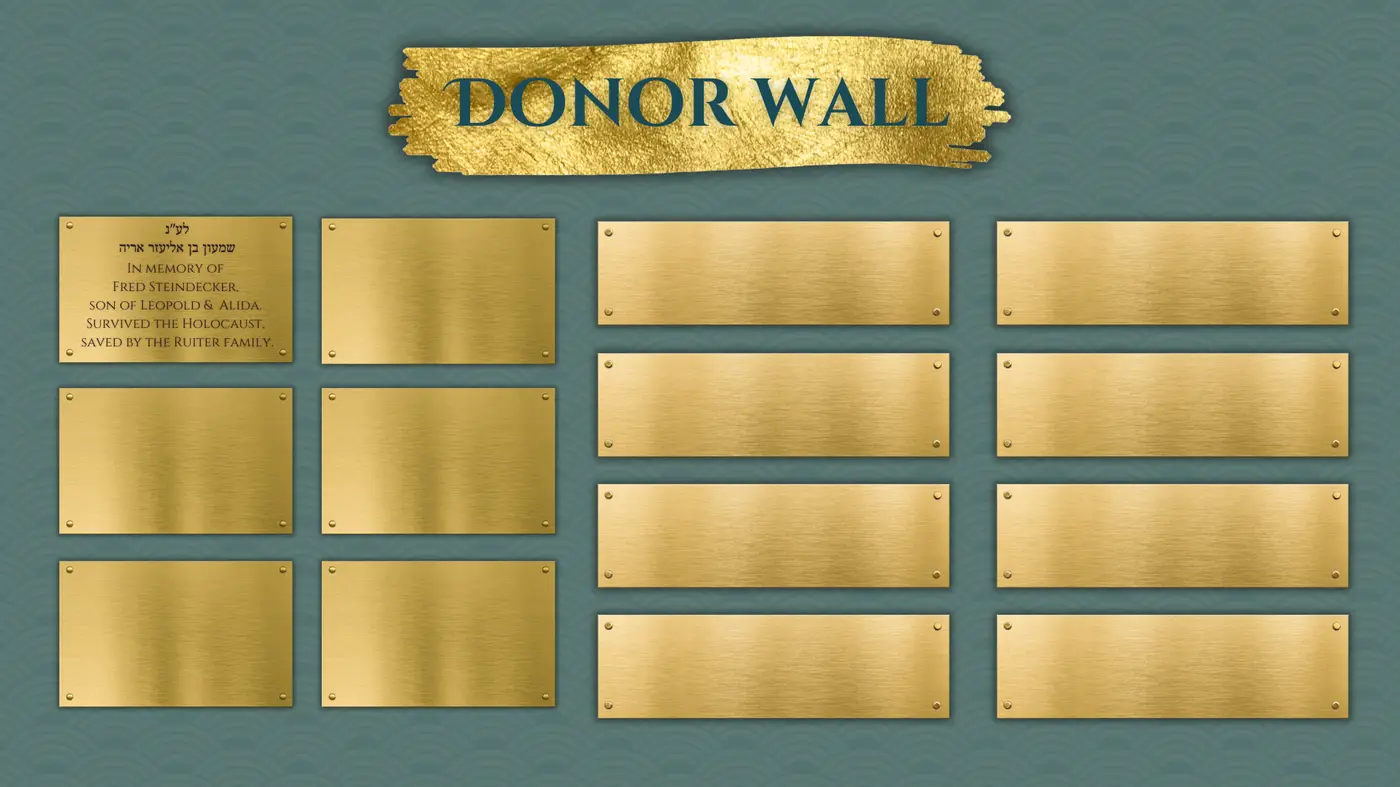  Dedicate a plaque in honor or in memory of a loved one on our virtual wall.