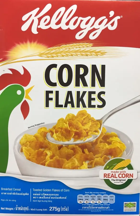 Kellogg's Corn Flakes Made in Thailand Kashrut: TKS