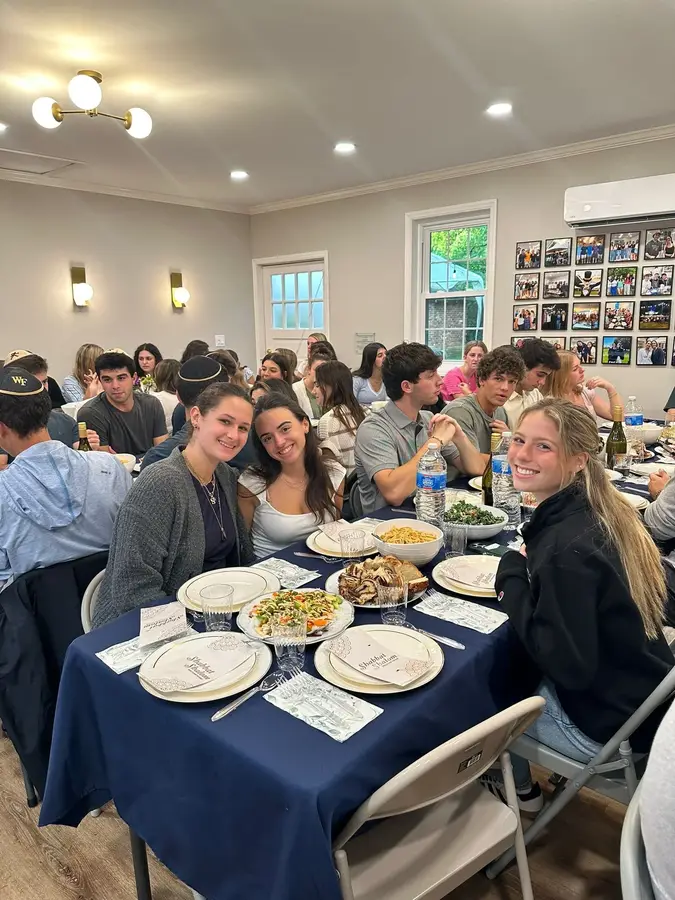 Shabbat Dinners Join us every Friday night for a delicious four-course Shabbat dinner with your Jewish Deac family.