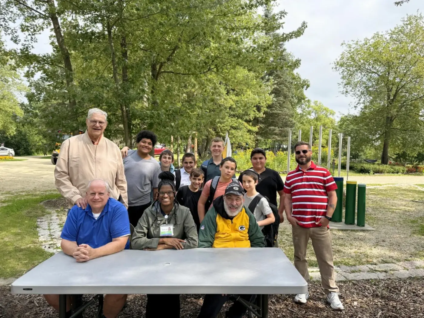 residents and bha boys at blue lotus center