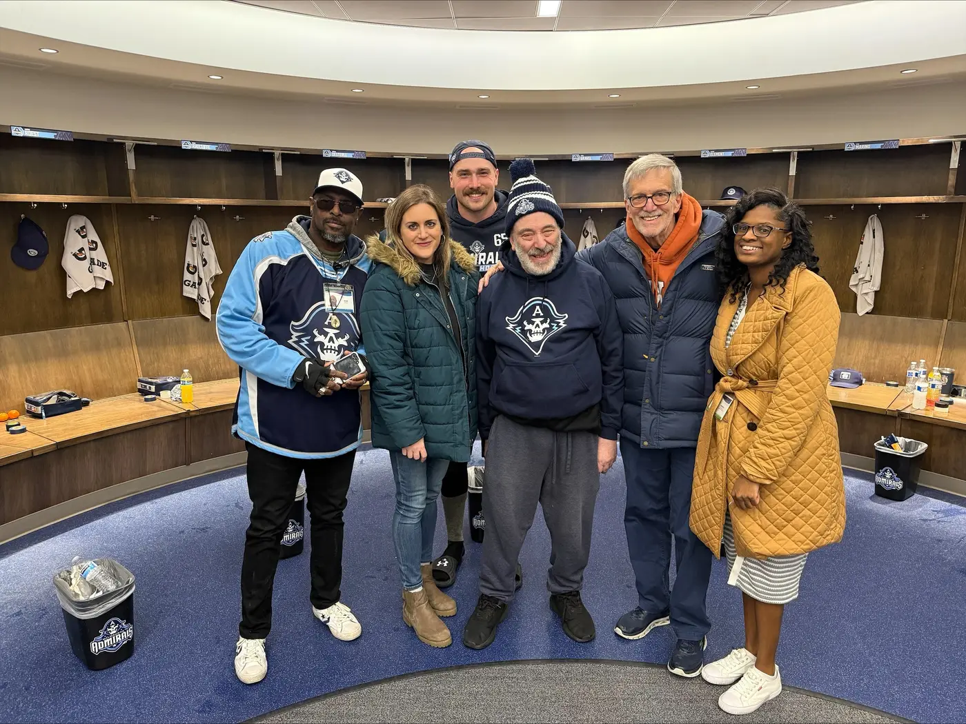 Allen and the group at Admirals game