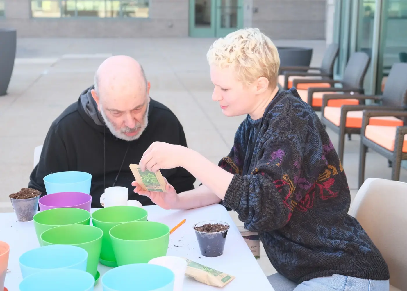 planting flowers at a Kibbutz during Passport to Israel