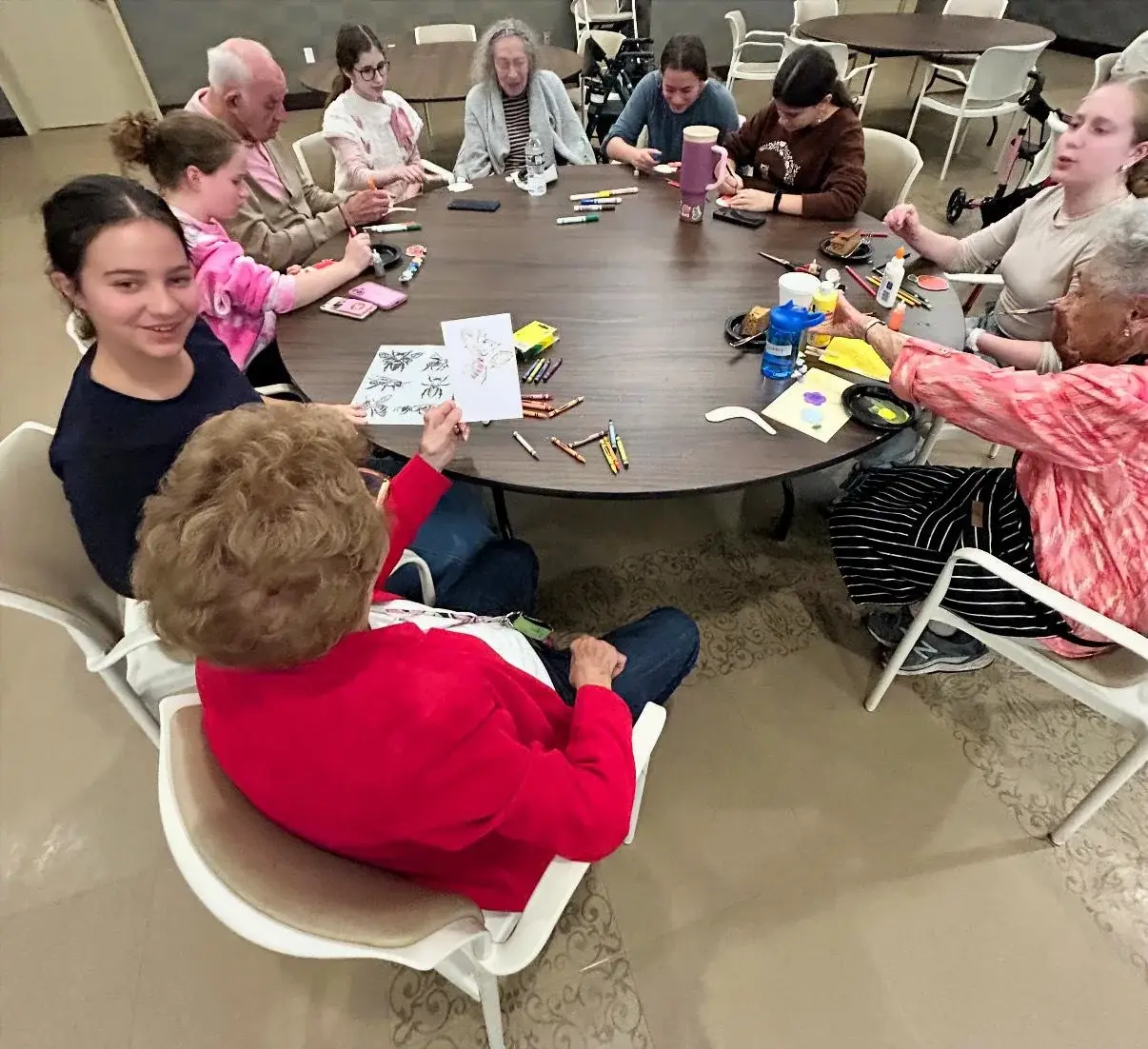 Rosh Hashanah inspired crafts with the Bader Hillel High girls
