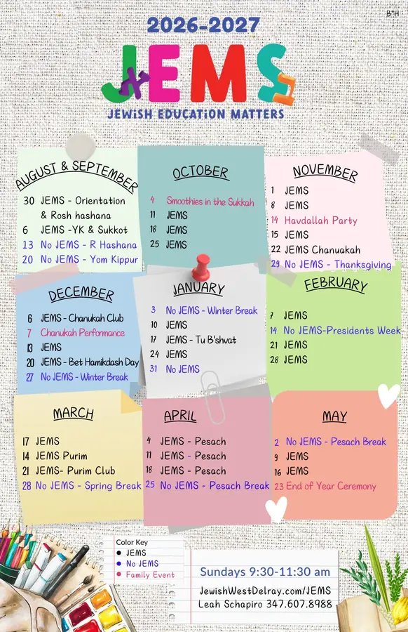 JEMS 2026-27 Calendar Calendar