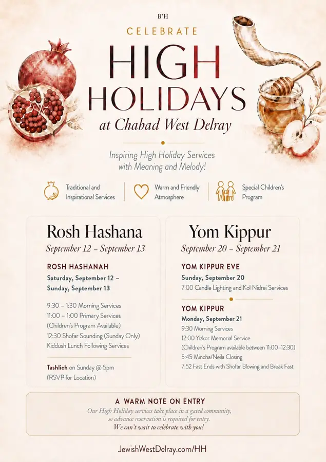 . Video of JEWISH WEST DELRAY HIGH HOLIDAYS