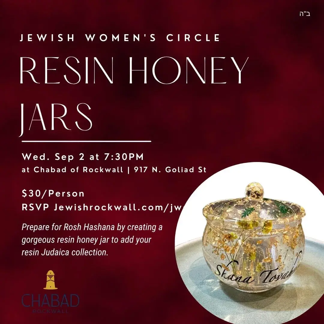 JWC: Pre-Rosh Hashana Resin Honey Jars