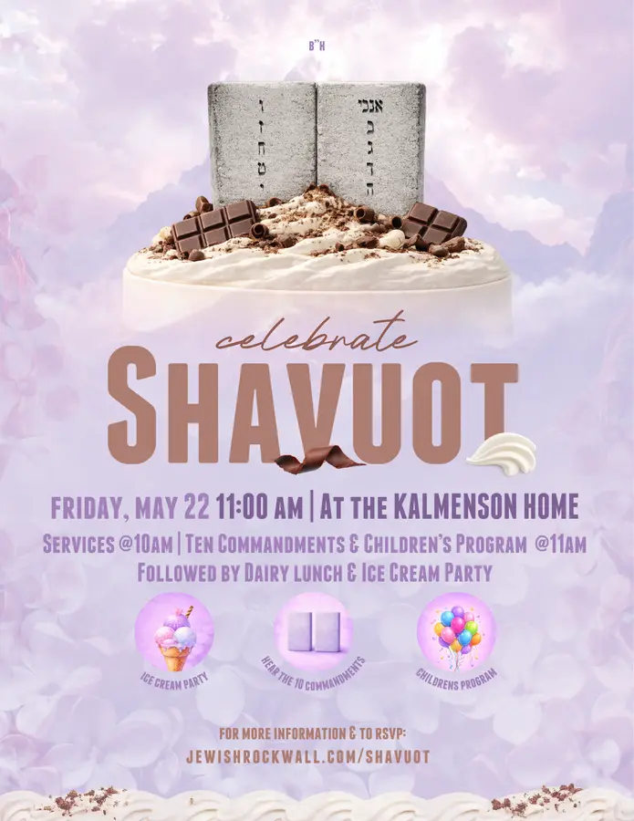 Shavuot Ten Commandments & Ice Cream Party