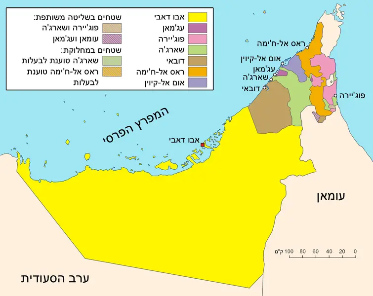 מפת איחוד האמירויות