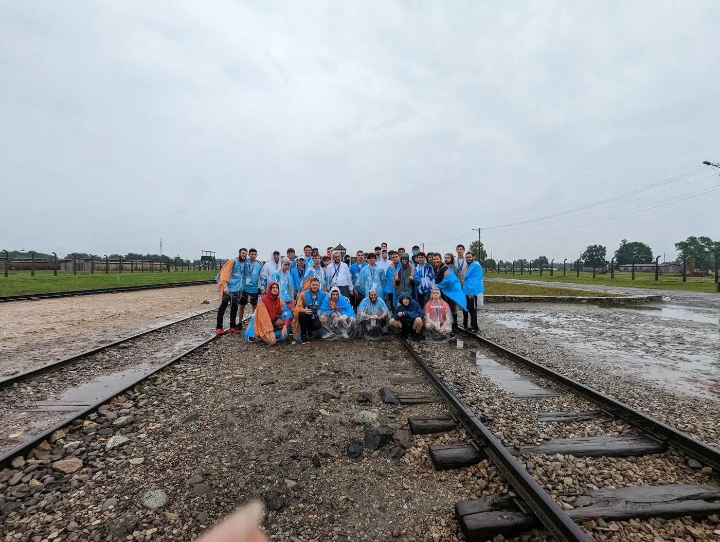 CTeen boys in Poland: Auschwitz-Birkenau