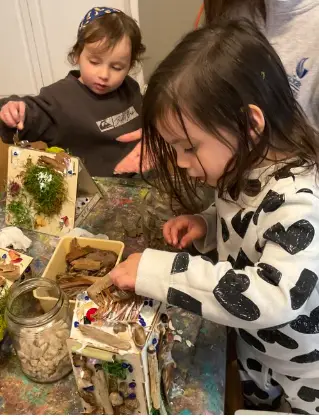 Kitah Gimmel’s cardboard masks