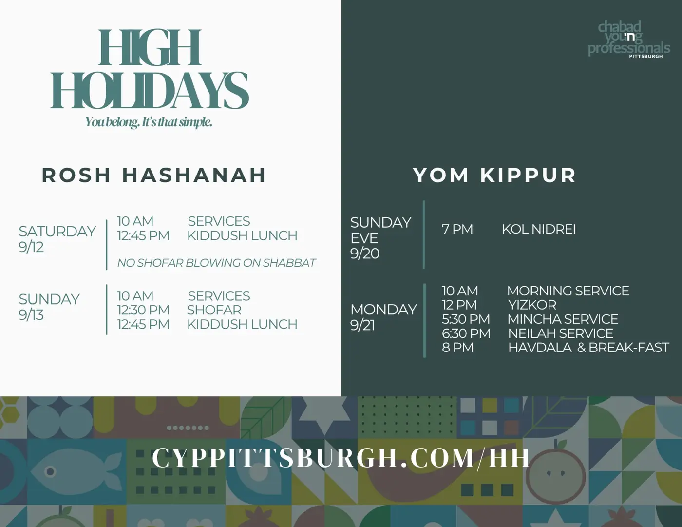 The High Holidays, CYP style. 🍎🍯