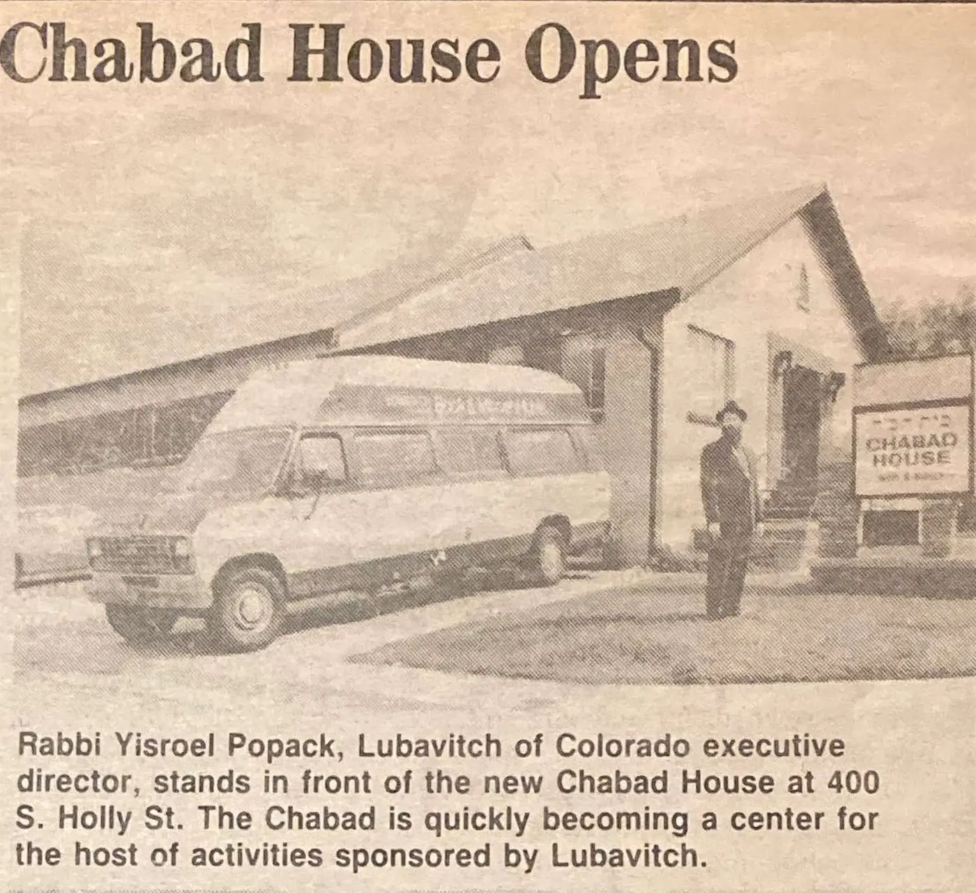 FIRST PERMANENT COLORADO CHABAD HOUSE OPENS