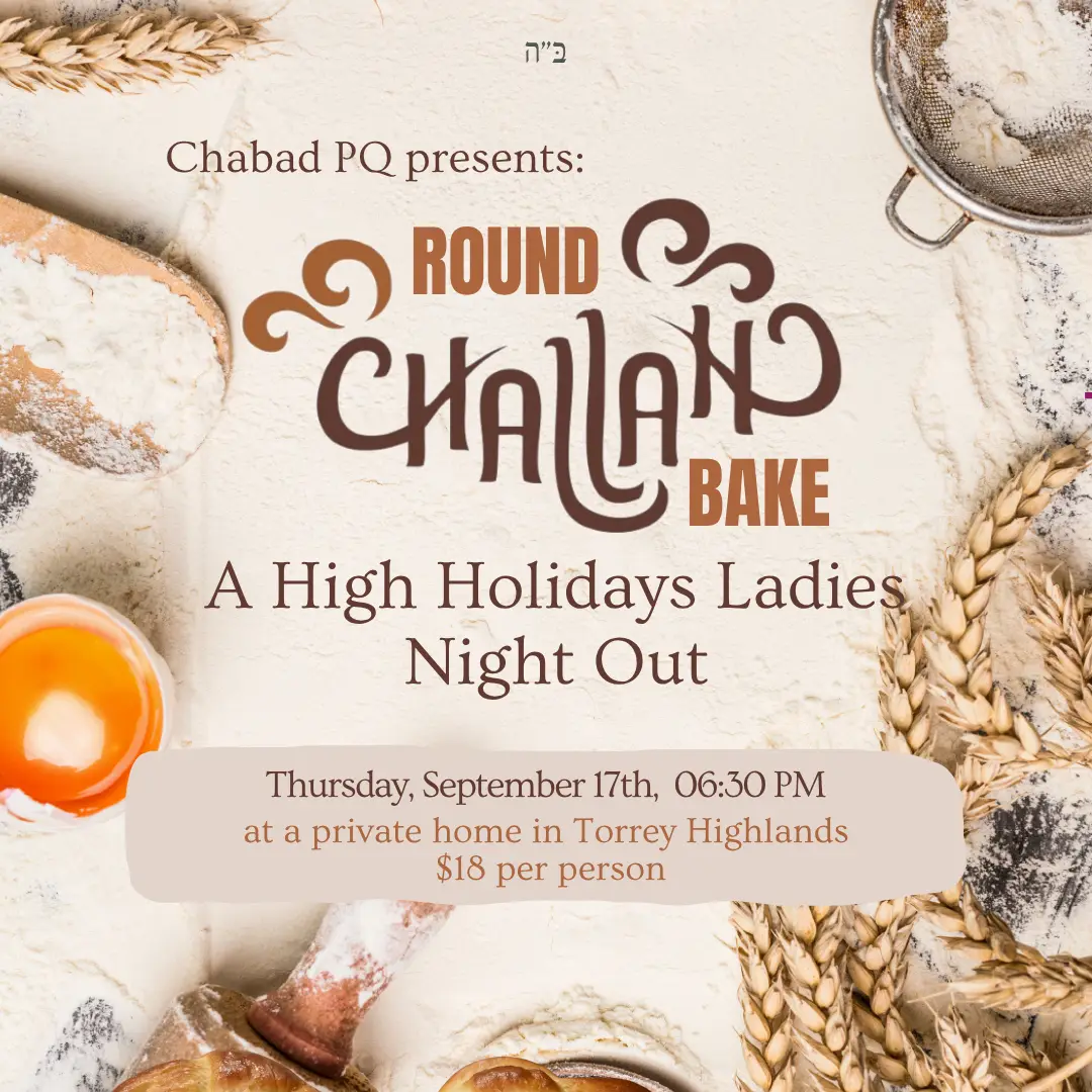 For a Sweet New Year, we make round Challahs, filled and topped with sweetness.