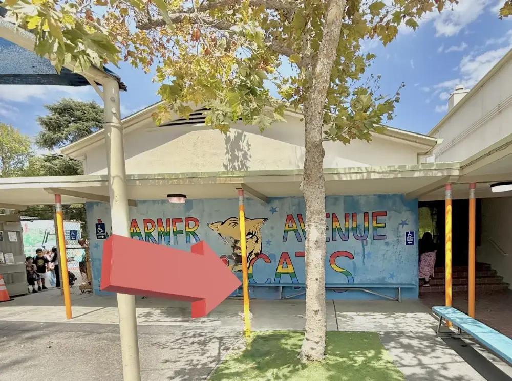 The Rainbow Wildcats Bench in the main yard