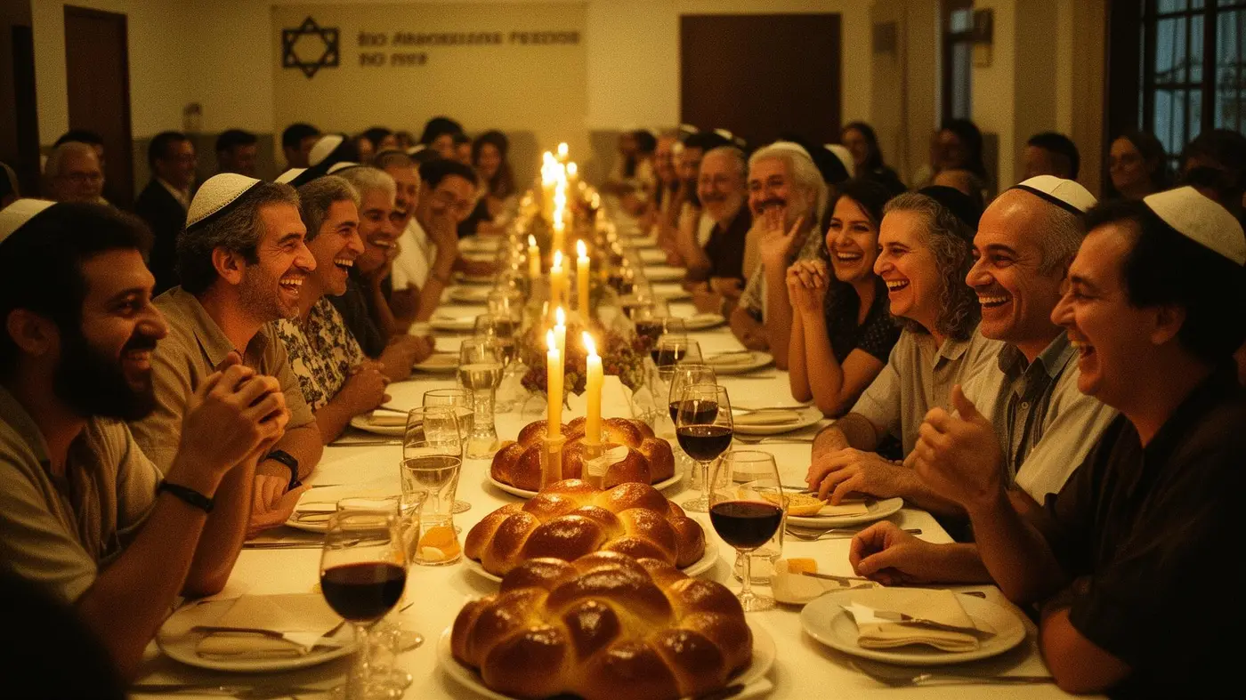 Shabbat table at Maayan