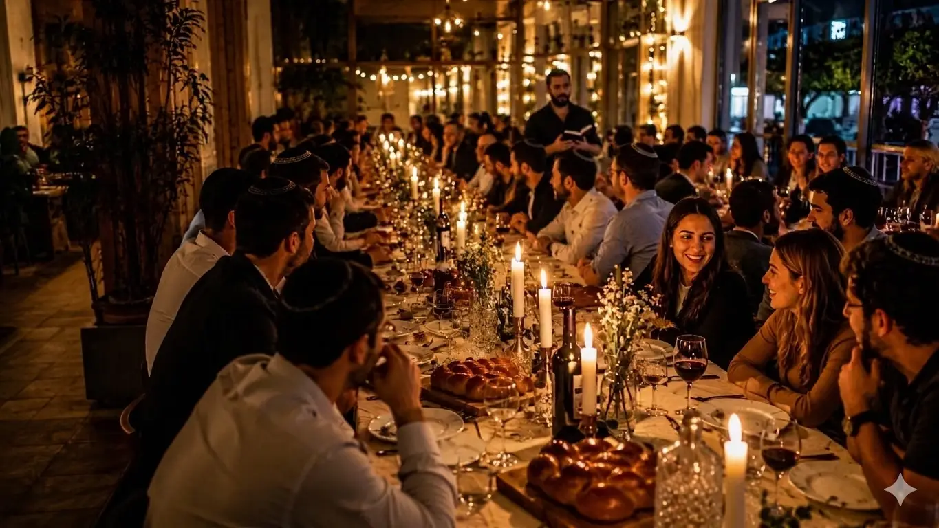 Mesa de Shabat no Maayan, em Copacabana